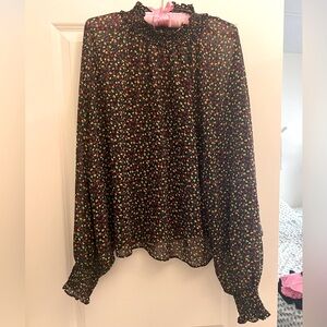 Floral Chiffon Mockneck XL Gap Top